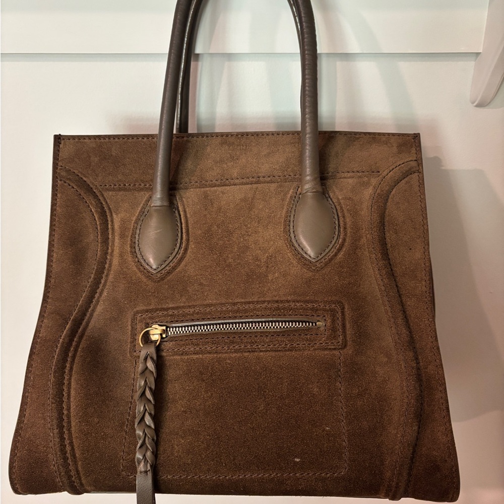 Celine Luggage Phantom Suede Tote Bag - Picture 4 of 16